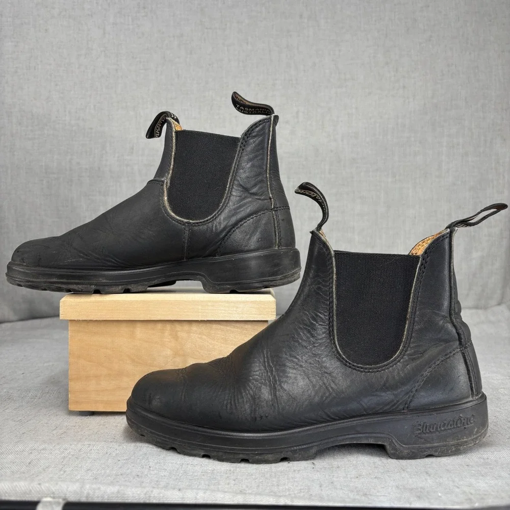 Blundstone Kids Series Black Leather Chelsea Boots Pull On Classic US Size 5